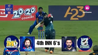 Mumbai Heroes Vs Kerala Strikers | Celebrity Cricket League | S10 | 4th Inn 6's | Match 1