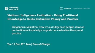 Indigenous Evaluation, Using Traditional Knowledge