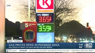 Gas prices spiking in the Valley