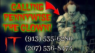 CALLING PENNYWISE THE IT CLOWN!!! (913) 535-6280 / (207) 536-8474 - Scary Phone Calls