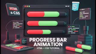 Progress Bar Animation (HTML & CSS) || web development projects || animated progress bar.