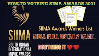 SIIMA 2021 FULL DETAILS||SIMA AWARDS VOTING LIST| #SIMA #SIMAAWARDS #SIMA2021 #SIMAFULLDETAILTAMIL