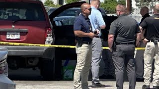 At the scene of child shooting in Gordon Highway in Augusta