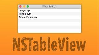 Creating the Simplest Cocoa Table View Using Delegate and DataSource