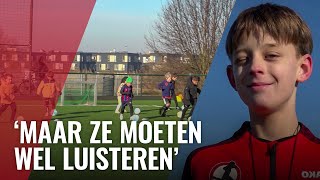 Noah (12) is jongste voetbaltrainer van Amsterdam