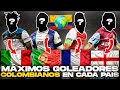 🔥LOS MÁXIMOS GOLEADORES COLOMBIANOS EN CADA PAÍS DEL MUNDO🌎| CAMILO MD