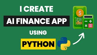 I Create AI Finance Tracker App in 2 Min Using Python and Machine Learning & Python Projects