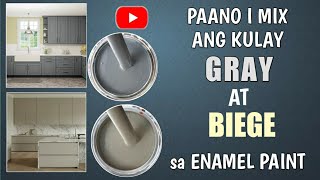 Paano i Mix ang kulay Gray at Biege sa Enamel Paint?