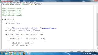 Initial Capital of a String in C++ Programming