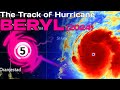 The Track of Hurricane Beryl (2024)