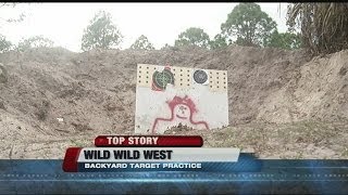 Backyard gun range bothers neighbor