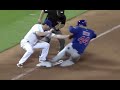 絶対にアウトだと思うアンソニー・リゾの三塁への盗塁／anthony rizzo steals to third base which i think is absolutely out