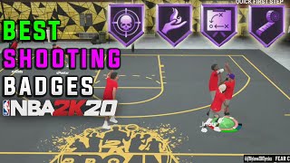 *NEW* BEST Shooting Badges For every Build in NBA 2K20! Never Miss Again!