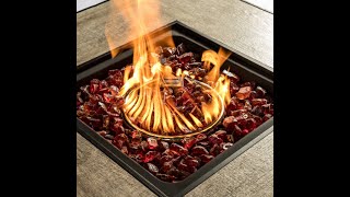 Peaktop by Teamson Home 4 Kg Red Fire Glass, Lava Rocks for Outdoor Garden Gas Fire Pits