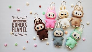 Tutorial Keychain Boneka Flanel Labubu | Gantungan Tas Boneka Flanel