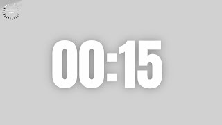 15 Seconds Countdown Timer (in Light Grey Background)