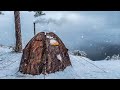 Hot Tent Camping In A Snowstorm Using The Best Hot Tent