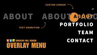STOP Using Basic Menus! Try This Advanced Overlay & Custom Cursor Effect! | CSS & jQuery