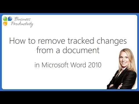 How to remove tracked changes from a document in Microsoft Word 2010?