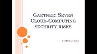 Seven cloud-computing security risks-GARTNER