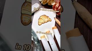 How to draw a croissant in 10 seconds? 🥐🤩 #aestheticart doodleart #croissant #drawingtutorial