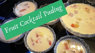 Puding Susu Koktel Buah - Fruit Cocktail Puding