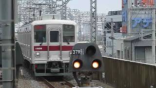 東武鉄道10000系11609F+11203F 区間急行 北越谷駅ﾗｯｼｭ時間帯通過