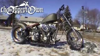 Big Nick's sweet homebuilt Chopper (clip from Choppahead Vol 1 movie)