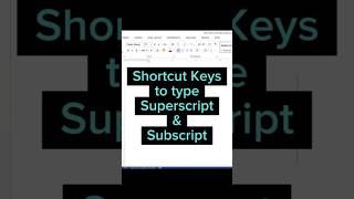 Master Word Shortcuts Subscript And Superscript Like A Pro Superscript Subscript