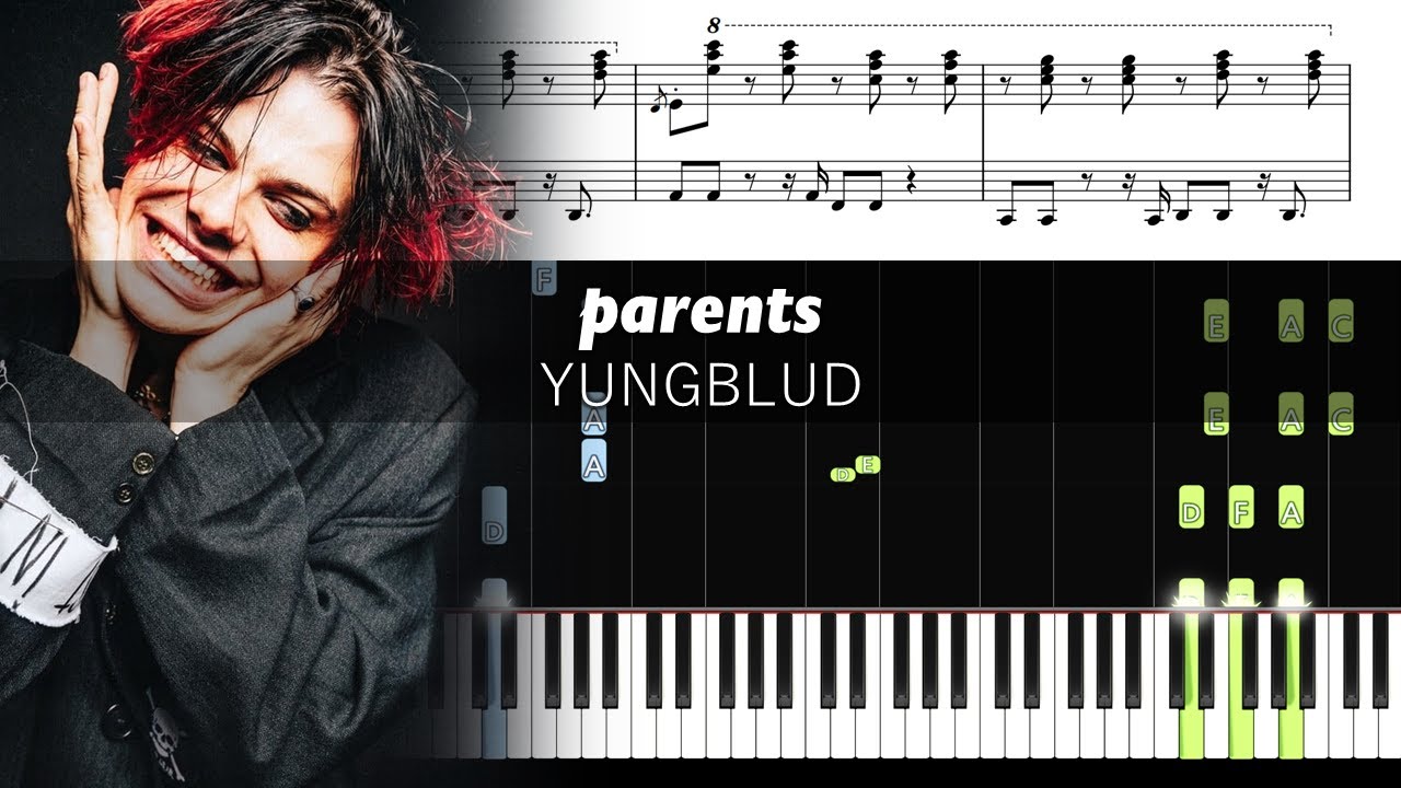 Yungblud Parents Accurate Piano Tutorial With Sheet Music Youtube