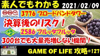 【明日上がる株】3776 ブロードバンドタワー！三点童子本当だ！決算後のリスク！2586 フルッタフルッタ！300台でも大量に売増しない機関！ツクイ韓国発インサイダー？【Money Game】#127