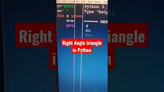 Right Angle Triangle in Python