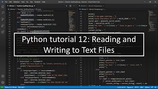 Python tutorial 12: Reading and Writing to Text Files