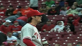Hamels gets his first career strikeout