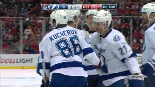 Drouin sets up Kucherov for second goal of the game