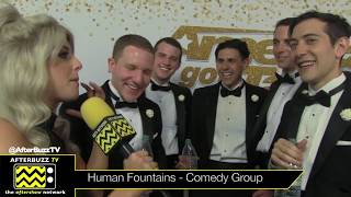 Human Fountain contestant is a germaphobe!? | AGT Red Carpet