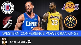 2020 NBA Playoff Projections & Power Rankings For Western Conference Led By Lakers & Clippers