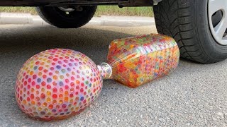 Crushing Crunchy & Soft Things by Car! Experiment: Car vs GIANT ORBEEZ WATER BALLOON