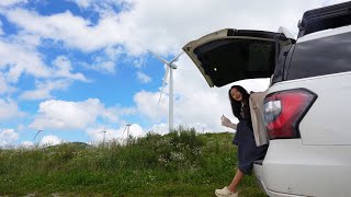 Rooftop tent camping at 800m above sea level, avoiding the heat wave | fire pit | Kielbasa Sausage