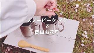 【キャンプ】スノーピーク チタンシングルマグで簡単お花見