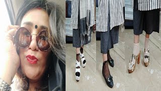 my foot video again Aapke lea /My heels with socks /लो पहन ली मैंने heel पर socks