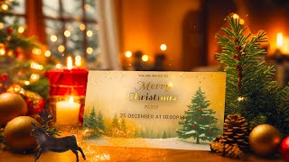 Cheerful Christmas Party Invitation Premium 3D Slideshow After Effects Template