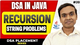 Recursion with Strings in Java | Palindrome & Anagram | DSA in Java Full Course #20