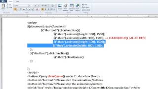 CLEARQUEUE METHOD IN JQUERY DEMO