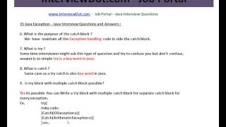 Java Interview Question And Answer 35 Java Exception Interview Question Part 1