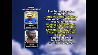 Anthony Manford Velinor ~ Short Obituary