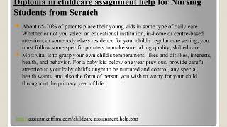 Childcare Assignment Help