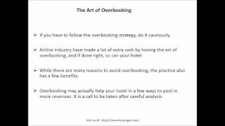 How to Manage Hotel Overbooking during Peak Season?