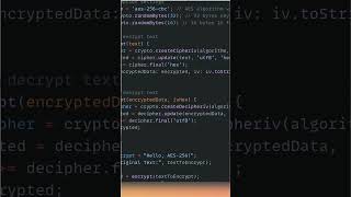 Secure Your Data with AES-256 Encryption in Node.js! 🔒 | Quick Tutorial #nodejs #encryption #js