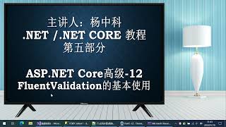 杨中科.NET6教程Part5-12：FluentValidation的基本使用